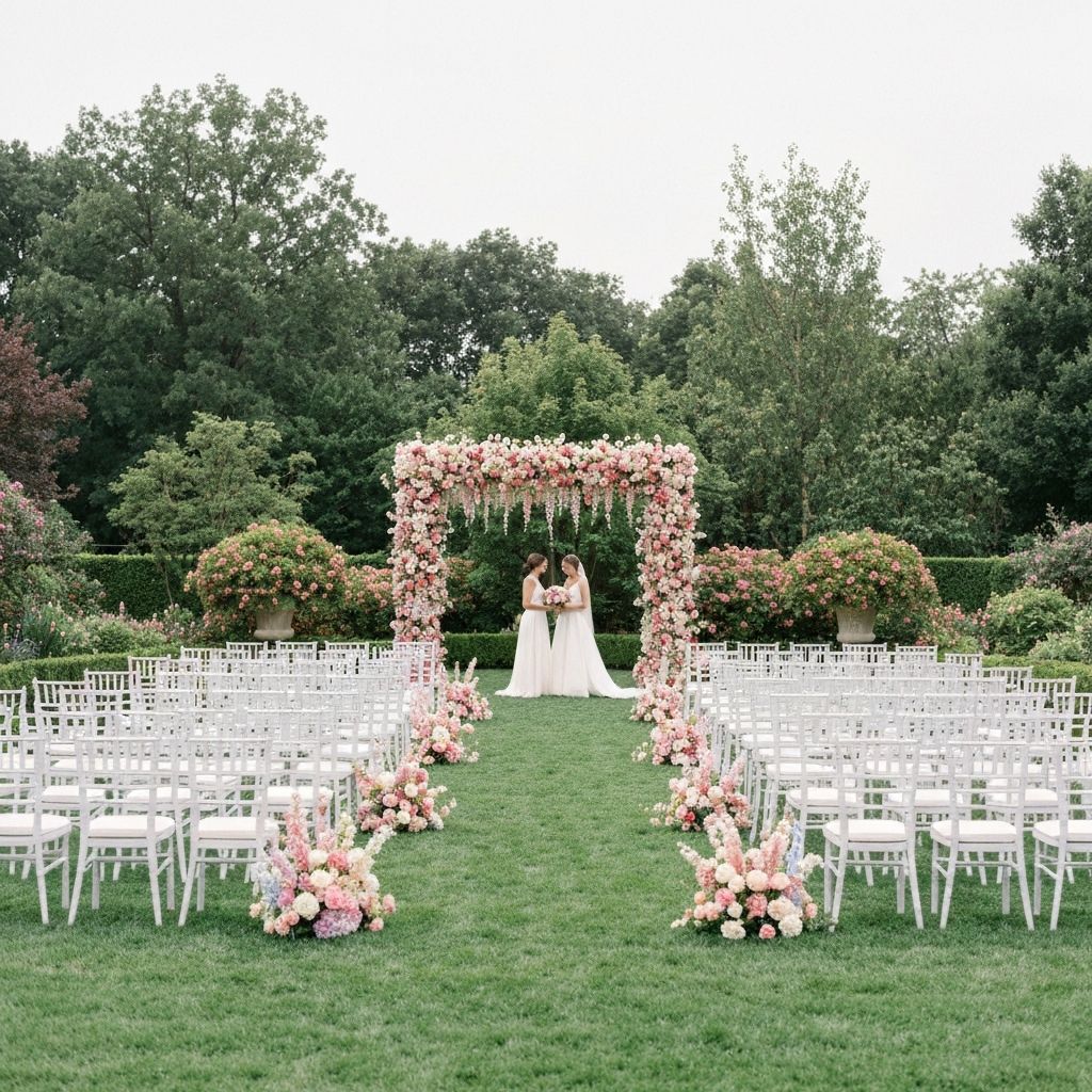 Happy couple planning their wedding