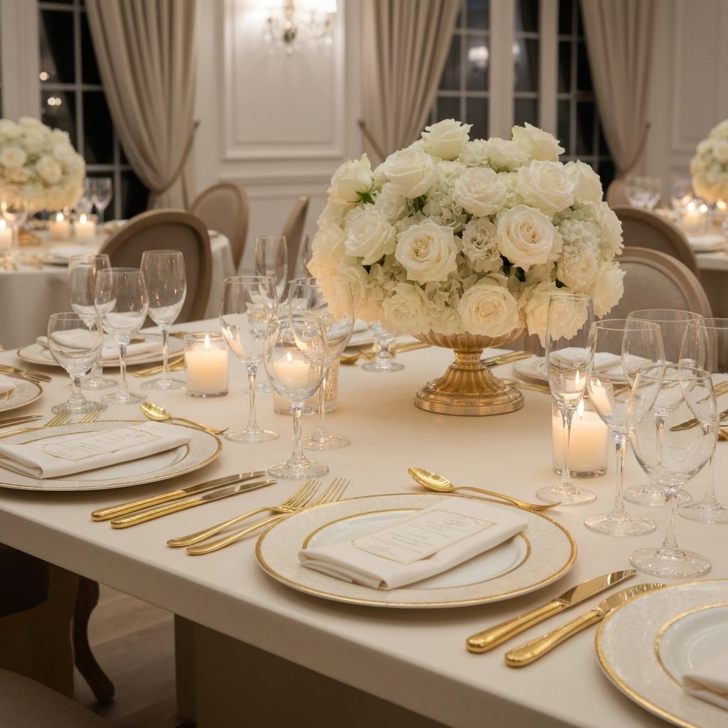Elegant table setting details